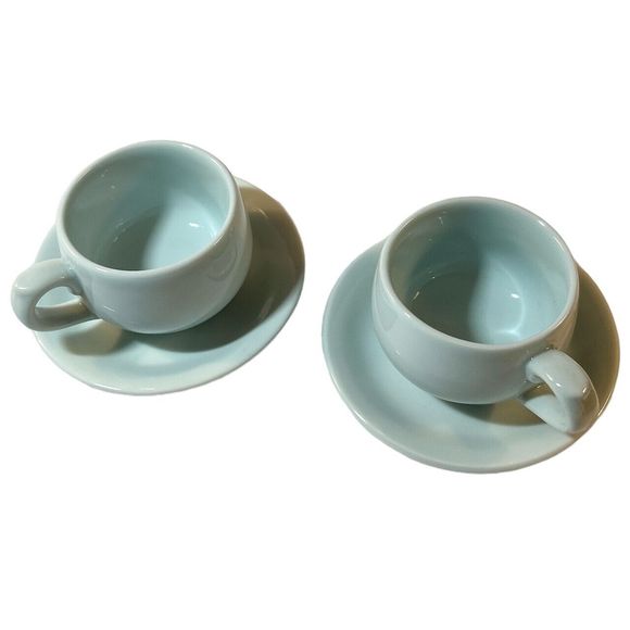 Vintage Celadon Light Blue Tea Cup and Saucer Set - Picture 5 of 10